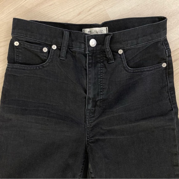 Madewell Slim Wide-Leg High Waist Black Jeans sz 28 - Picture 4 of 6
